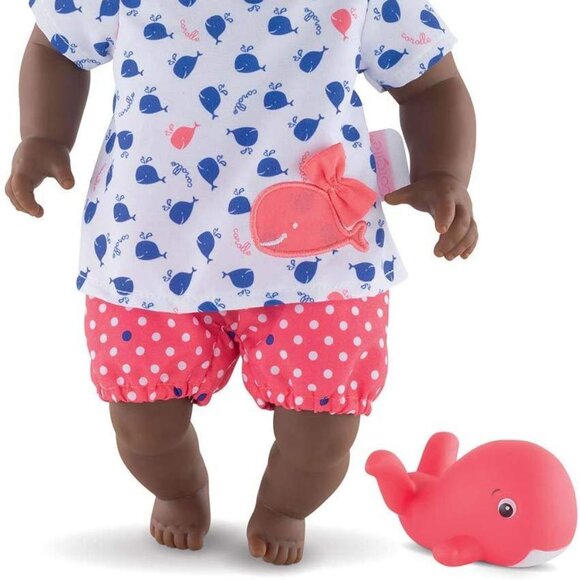 Corolle Bath Baby Alyzee Black Doll w/Little Whale Bbath Toy 12"-30cm New in Box - Picture 5 of 16